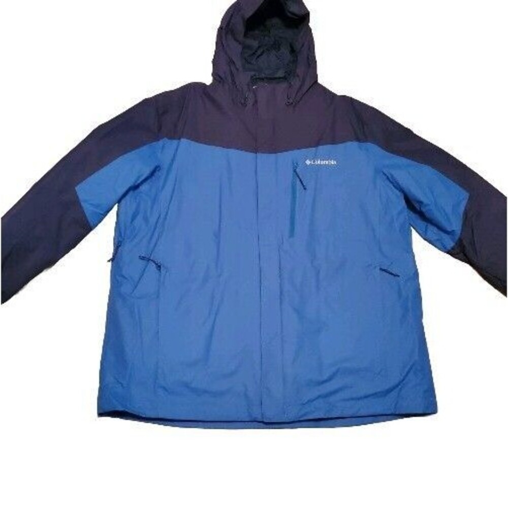 Columbia Iterchange Omni Tech Heat 3-in-1 Men XXL Jacket Removable Lining Blue